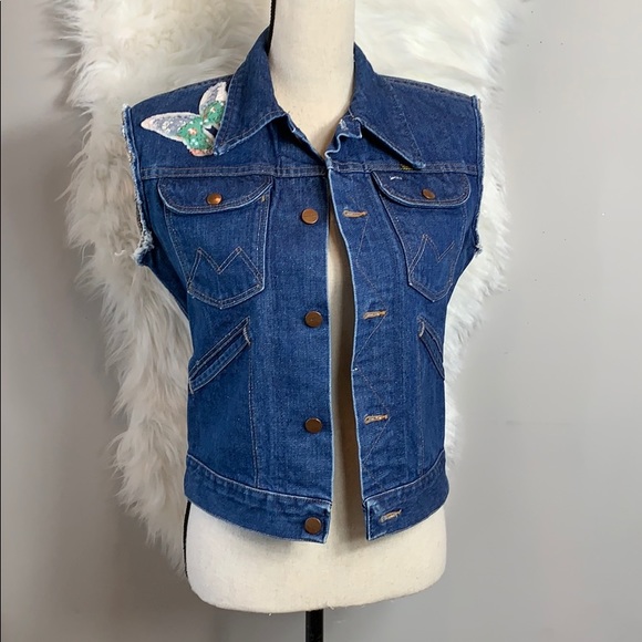 Riley •• Vintage Maverick LOVE vest denim jacket - Picture 8 of 8